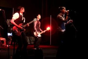 The Slants performing at the 2016 Saboten Con at the Sheraton Grand Phoenix in Phoenix, Arizona, photo by Gage Skidmore.